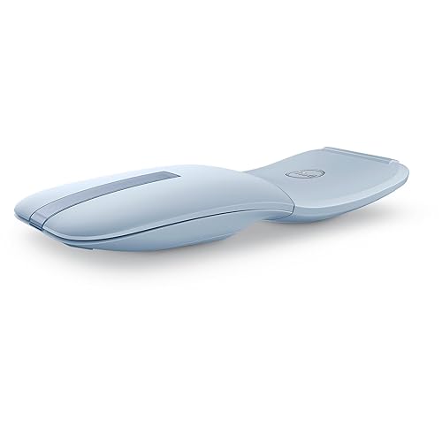 Dell MS700 Bluetooth Travel Mouse - Bluetooth 5.0 Pair/Microsoft Swift Pair Connectivity, Adjust DPI up to 4000, Optical LED Sensor, Touch Scroll with latest Touch Controller - Misty Blue