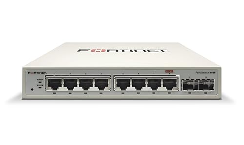 Fortinet FortiSwitch - 108F L2 Switch - 8 GE RJ45, 2 GE SFP, Fanless (FS-108F)