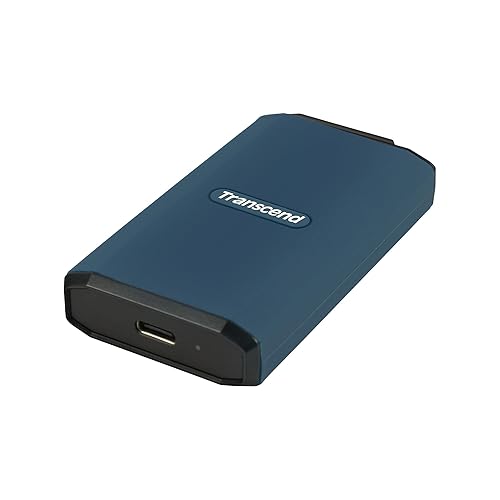 Transcend 4TB External SSD, USB 3.2 Gen 2 (20Gbps), Up to 2,000MB/s, Portable SSD with IPX5 Water-Resistant, 2-in-1 USB-C Cable, for Steam Deck, ROG Ally, Windows&Mac, iPhone&iPad, Android, PS5, Xbox