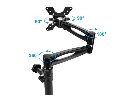 Monoprice 105402 3-Way Adjustable Tilting Monitor Desk Mount Bracket, Black