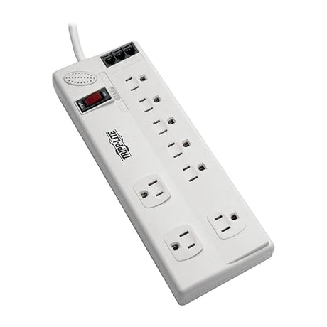 Tripp Lite TLP808TELTAA Surge Protector 120V 5-15R 8 Outlet RJ11 8-Feet Cord 2160 J TAA GSA 8 Outlets + Tel/Fax/Modem