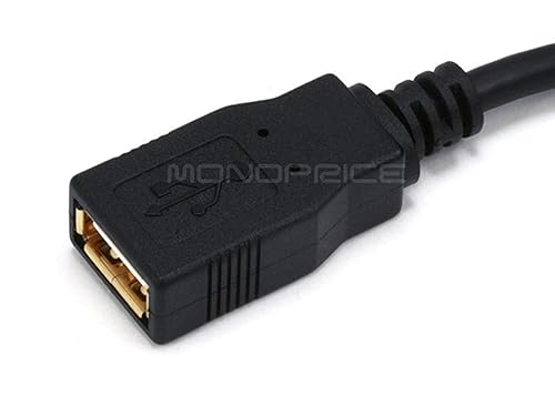 Monoprice 10-Feet USB 2.0 A Male to A Female Extension 28/24AWG Cable (Gold Plated) (105434) 10ft 1