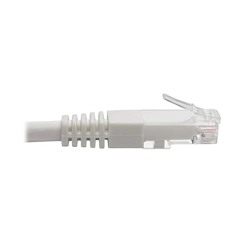 Tripp Lite 2ft Cat6 Gigabit Molded Patch Cable RJ45 M/M 550MHz 24 AWG White (N200-002-WH) 2 ft. White