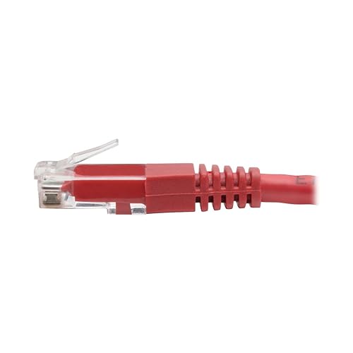 Tripp Lite N200-005-RD Cat6 Cat5e Gigabit Molded Patch Cable RJ45 M/M 550MHz Red 5' 5' 5 ft. Red