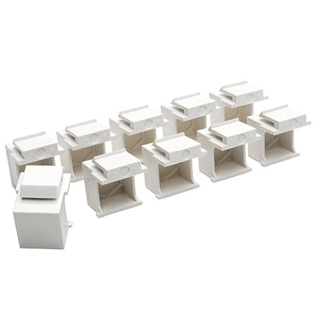 Tripp Lite Snap In Blank Keystone Jack Insert 10 Pack White