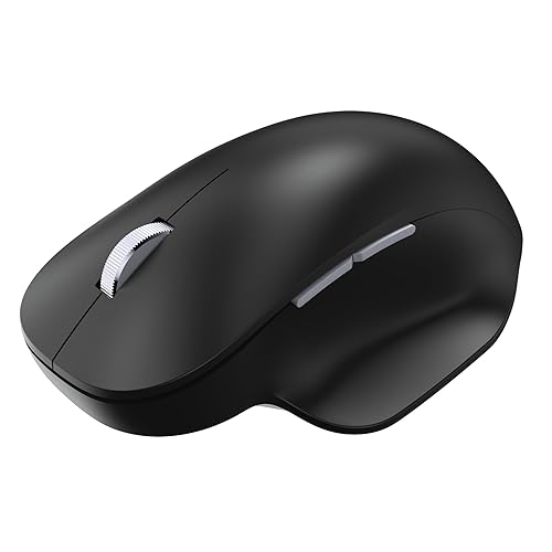 Incase Bluetooth Ergonomic Mouse – Designed by Microsoft – Two Thumb Buttons, Easy to Grip Thumb Rest, Precision Tracking, Connects 3 Devices, 15 Month Battery Life, PCs/Laptops (Black)