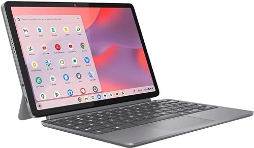 Lenovo - Duet 11 Chromebook - 11 2K LCD Touchscreen 2-in-1 Tablet - MediaTek Kompanio 838-4GB RAM - 128GB - eMMC with Keyboard - Luna Gray