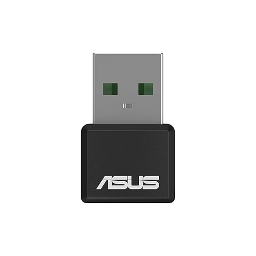 ASUS AX1800 Dual Band WiFi 6 USB Adapter, WiFi 6, 802.11ax, WPA3 Network Security, 5GHz Frequency Band, Compact Size (USB-AX55 Nano) USB-AX55Nano