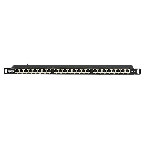 TRIPP LITE Cat6a Patch Panel 24-Port High-Density Shielded Dual IDC 0.5URM (N252A-024-HUSHK)