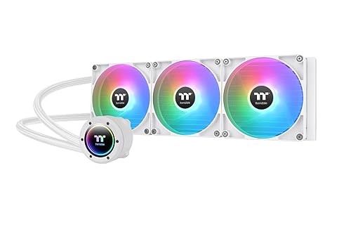 Thermaltake TH420 V2 ARGB Sync/AlO Liquid Cooler/Fan 140mm*3/PWM 500~1800 RPM/Mirror Waterblock/MB ARGB Sync Control/White, CL-W378-PL14SW-A