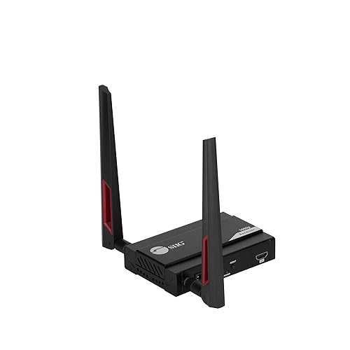 SIIG Full HD Wireless HDMI Extender - Receiver Only (RX), Dual Antenna, Full HD 1080p Video, Stereo Audio, IR Remote Control Extension, Cable TV, Home & Office Projector, PC Monitor (CE-H27711-S1)