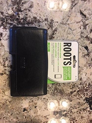 Roots X-Large Universal Adjustable Leather Pouch - Black R30HXLBK