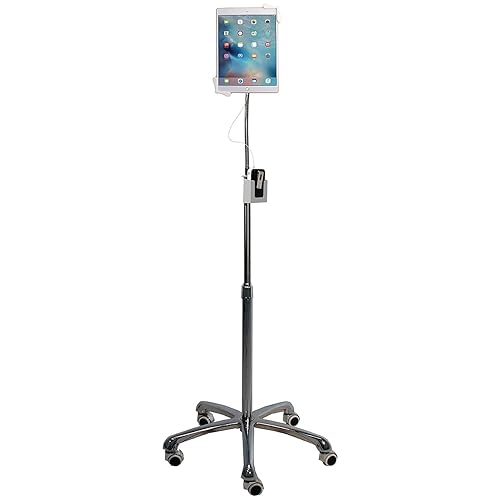 CTA Digital Heavy-Duty Gooseneck Floor Stand for iPad/Tablet (CTAPADHFS)(PAD-HFS) Non-security Holder Universal Tan