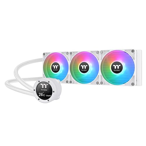 Thermaltake TH360 V2 Ultra ARGB Sync/AlO Liquid Cooler/ARGB Fan 120 * 3/PWM 500~1500rpm/Water Block 2.1 LCD/White, CL-W405-PL12SW-A