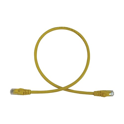 Tripp Lite Cat6a 10G Ethernet Cable, Snagless Molded UTP Network Patch Cable (RJ45 M/M), Yellow, 2 Feet / 0.6 Meters, Manufacturer's Warranty (N261-002-YW)