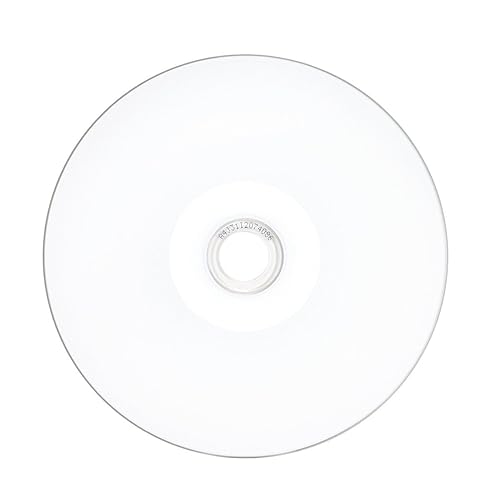 Verbatim Hub IJ Printable CD-R Discs, 700MB/80min, 52x, Spindle, White
