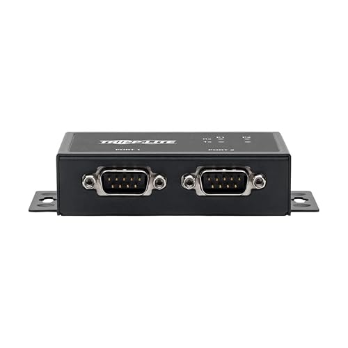 Tripp Lite 2 Port USB to Serial Adapter, RS-422/RS-485, FTDI with COM Retention, USB-B to DB9 F/M (U208-002-IND) 2-Port