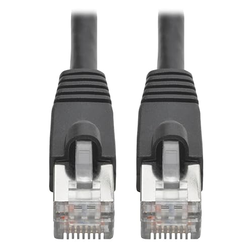 Tripp Lite Cat6a Ethernet Cable, 10G-Certified Patch Cable, Snagless, Shielded STP PoE Ethernet Cord, 4 ft, Black (N262-004-BK) 4ft. Black