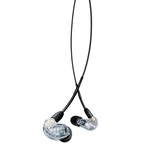 Shure AONIC 215 Wired Sound Isolating Earbuds, Clear Sound, Single Driver, Secure in-Ear Fit, Detachable Cable, Durable Quality, Compatible with Apple & Android Devices - Clear