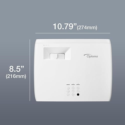 Optoma UHZ35 Projector - 4K UHD Laser Projector for Home Theater and Gaming | High Brightness 3500 Lumens, Compact, HDMI eARC, Lightning Fast Games 1080p 240Hz at 4.4ms and 4K 60Hz at 17ms UHZ35 (Latest, Laser, Long Throw)