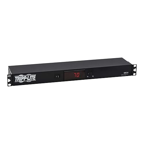 Tripp Lite Blanking Panel with Digital Temperature Sensor, 1U Rack Panel, Front Panel LCD for Network Racks (SR1UPNLTEMP)