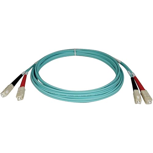 Tripp Lite N806-15M 50 Feet 10Gb Multimode Duplex 50/125 LSZH Aqua Fiber Patch Cable SC/SC - 15M