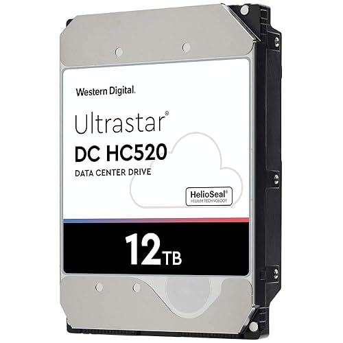 Western Digital HUH721212ALE604 12TB Ultrastar DC HC520 SATA HDD - 7200 RPM Class, SATA 6 Gb/s, 256MB Cache, 3.5 12TB HDD