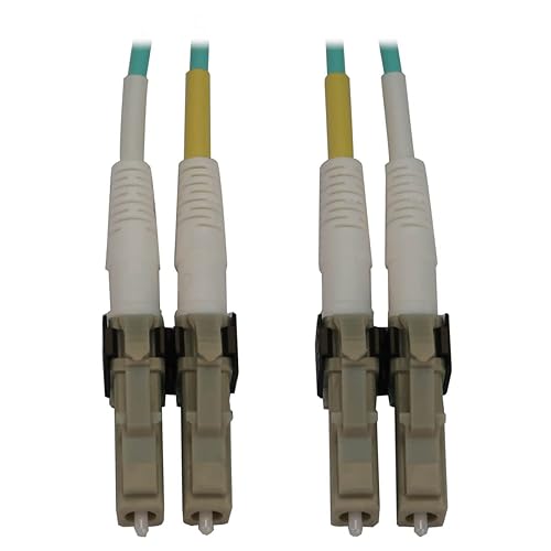 Tripp Lite Switchable Fiber Cable, 400G Duplex Multimode 50/125 OM3 (LC Duplex-PC/LC Duplex-PC), Round LSZH Jacket, Aqua, 4 Meters / 13.1 Feet, Lifetime Limited Manufacturer's Warranty (N820X-04M) 13.1 ft / 4M