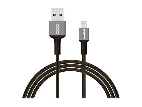 CODi 6' Braided Nylon USB-A to Lightning (MFI Certified) Charge & Sync Cable