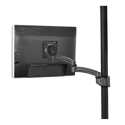 Kontour Pole Mount Articulating Arm, Single Monitor Color: Black