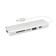 Tripp Lite USB-C 3.1 Multiport Adapter for Data Transfer (2 USB-A, 1 USB-C, SD, Micro SD), Thunderbolt 3, USB 3.1 Gen 1, 5 Gbps, Silver (U460-002-2AM-C1)