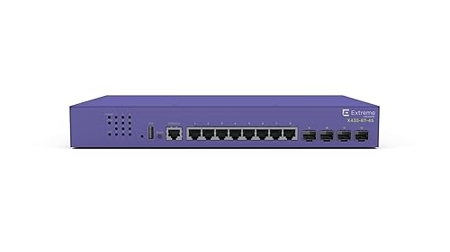 ExtremeSwitching X435-8T-4S Ethernet Switch - 8 Ports - Manageable - 2 Layer Supported - Modular - Twisted Pair, Optical Fiber - Wall Mountable, Rack-mountable - TAA Compliance