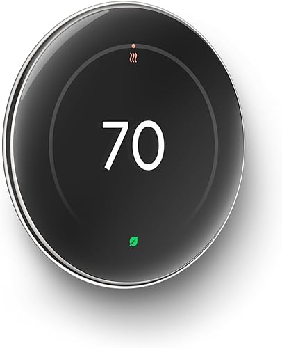 Google Nest Learning Thermostat Pro Edition with Temperature Sensor (4th Generation, 2024) Smart Energy Saving, Advanced Calibration, Adaptive Eco, Compatible with Alexa & Home (Polished Silver)
