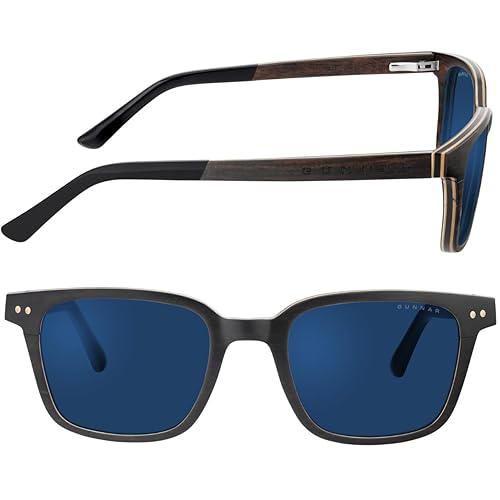 Gunnar Unisex's Muir Blue Light Blocking Glasses, Ebony, 50mm