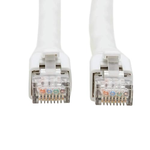 TRIPP LITE Cat8 Snagless Ethernet Cable, 25G/40G Certified Network Patch Cable, 22 AWG S/FTP, PoE, White, 25 ft. (N272-025-WH) 25-ft.