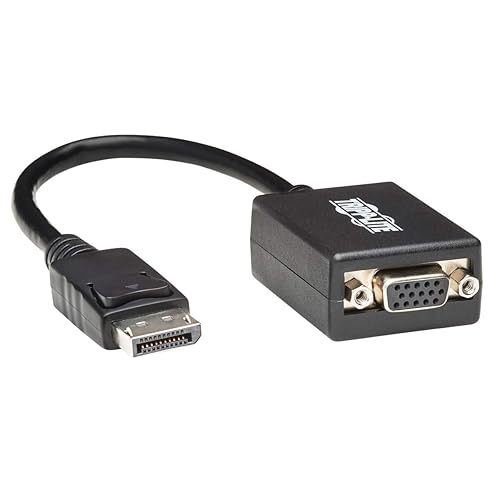 DisplayPort to VGA Adapter Converter Active M/F 6In 50 Pack