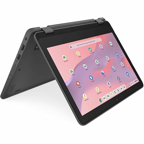 Lenovo 300e Yoga Chromebook Gen 4 82W2002HUS 11.6 Touchscreen Convertible 2 in 1 Chromebook - HD - Octa-core (ARM Cortex A76 + Cortex A55) - 4 GB - 32 GB Flash Memory - English Keyboard - Graphite Gr