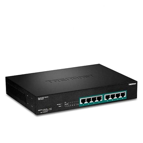 TRENDnet 8-Port Gigabit Full Power Poe+ Switch, 8 x Gigabit PoE+ Ports, 240W Power Budget, 16Gbps Switching Capacity, Rack Mountable, Ethernet Network Switch, Metal, Lifetime Protection, TPE-TG80F