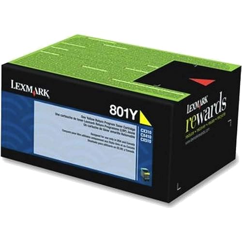 Lexmark Yellow Return Program Toner Cartridge for US Government, 1000 Yield (80C00YG)