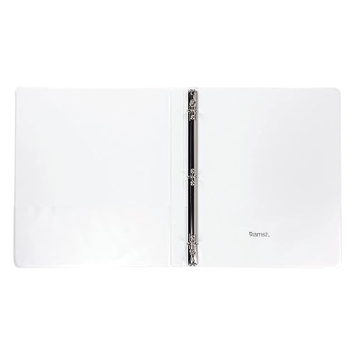 Samsill Economy 3 Ring View Binders, .5 Inch Round Ring, Customizable Clear View Cover, White, Bulk Binders - 12 Pack .5-Inch 12-Pack White