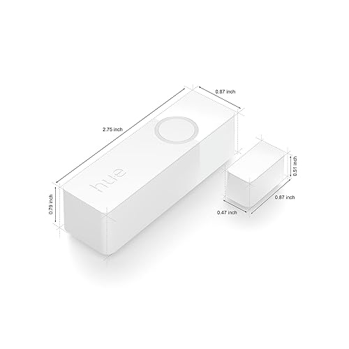 Philips Hue Secure Smart Contact Sensor, White - 2 Pack - Made for Indoor Doors and Windows - Requires Hue Bridge - Works with The Hue App White Pack of 2
