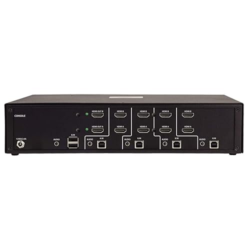 Tripp Lite Secure KVM Switch 4-Port Dual-Monitor HDMI 4K30Hz NIAP PP3.0 TAA (B002A-UH2A4)