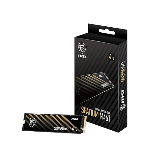 MSI M461 M.2 2280 4TB PCI-Express 4.0 X4 3D NAND Internal Solid State Drive