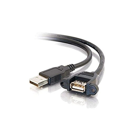 1.5ft USB 2.0 Am to Af Panel Mount Cable