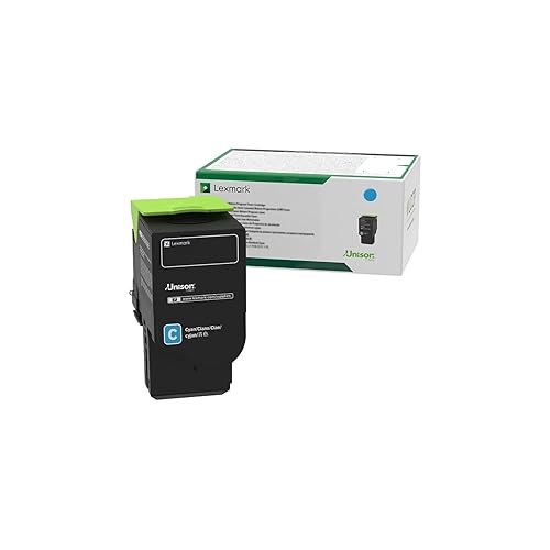 Lexmark Cyan Return Program Toner Cartridge for US Government, 1000 Yield (80C00CG)
