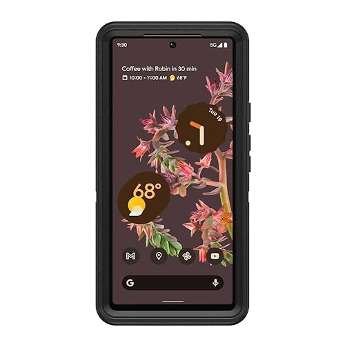 OTTERBOX Google Pixel 6 Defender Series Case - Black 77-84007, Multi-Layer defense, 4x Military standard, Holster Kickstand, Port protection