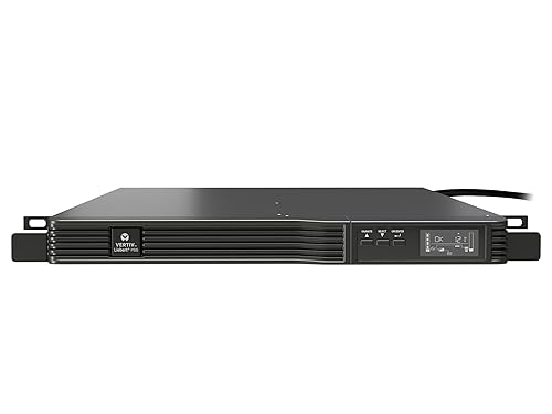 Vertiv Liebert PSI5 UPS - 1000VA 900W 120V 1U Line Interactive AVR, Rack, Lead Acid, 0.9 Power Factor, Pure Sine Wave, 2 Programmable Outlets, Power Backup with Surge Protection (PSI5-1000RM1201U)