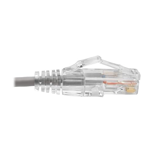 Tripp Lite Cat6 Gigabit Patch Cable, RJ45 M/M, Gigabit, Snagless, Molded, Slim, Gray, 1 ft. (N201-S01-GY) Gray 1 ft.