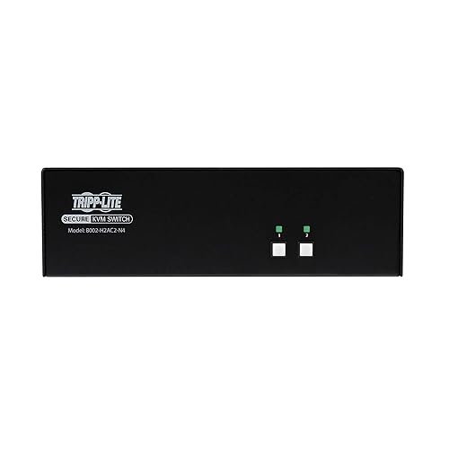 Tripp Lite Secure KVM Switch, 2-Port HDMI, United States Government NIAP-Certified PP4.0 Security, Common Access Card (CAC) Port, 4K @ 60Hz Quality, TAA Compliant, 3-Year Warranty (B002-H2AC2-N4) HDMI 2-Port CAC Port