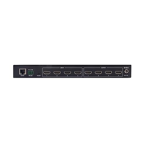 Tripp Lite 4x4 HDMI Matrix Switch Splitter with Video Wall Controller, 4K@60Hz Video, 4 HDMI Inputs, 4 HDMI Outputs, No Software Needed, Multi-Resolution Support, 3-Year Warranty (B119-4X4-4K6-VW)